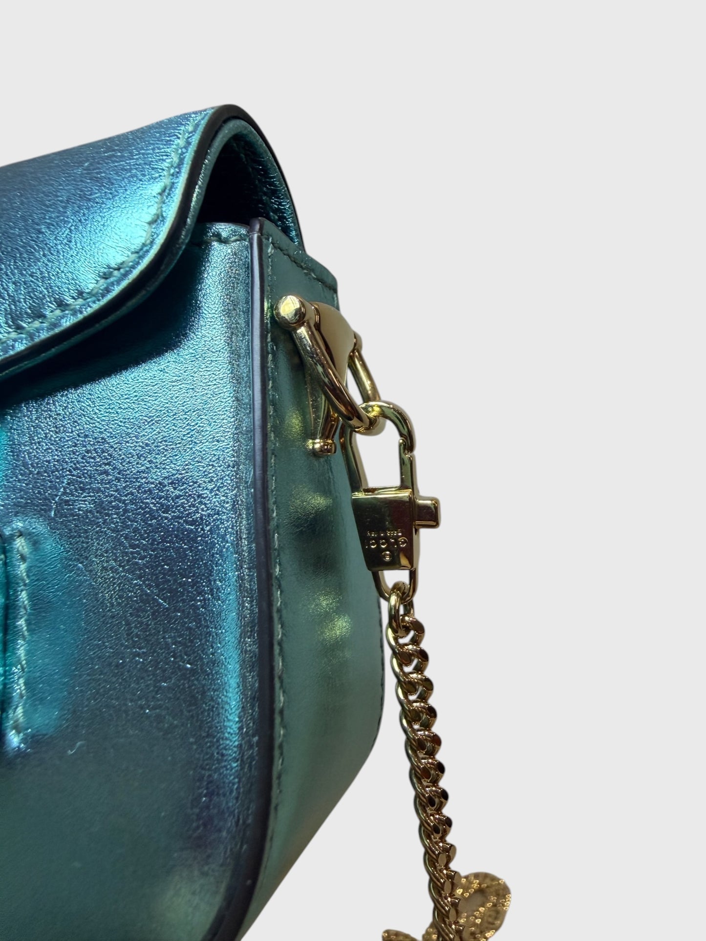 Sac Gucci Horsebit 1955 Nano bleu