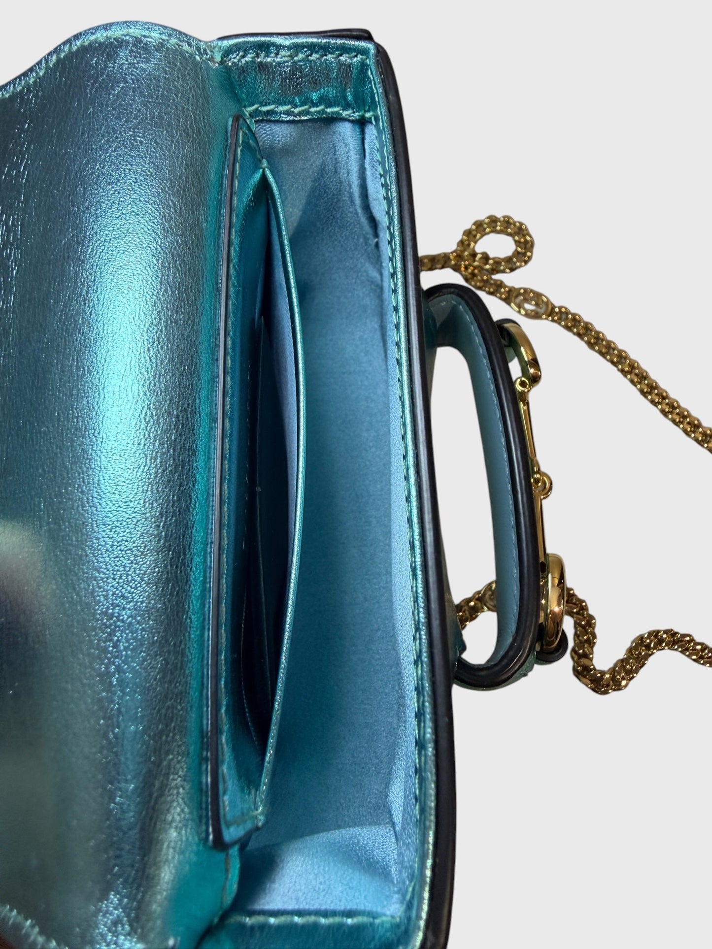 Sac Gucci Horsebit 1955 Nano bleu