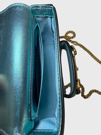Sac Gucci Horsebit 1955 Nano bleu