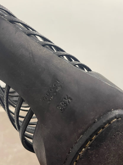 Sandales Gucci noires T.39.5