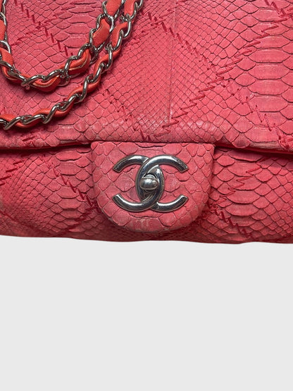 Sac Chanel python rouge