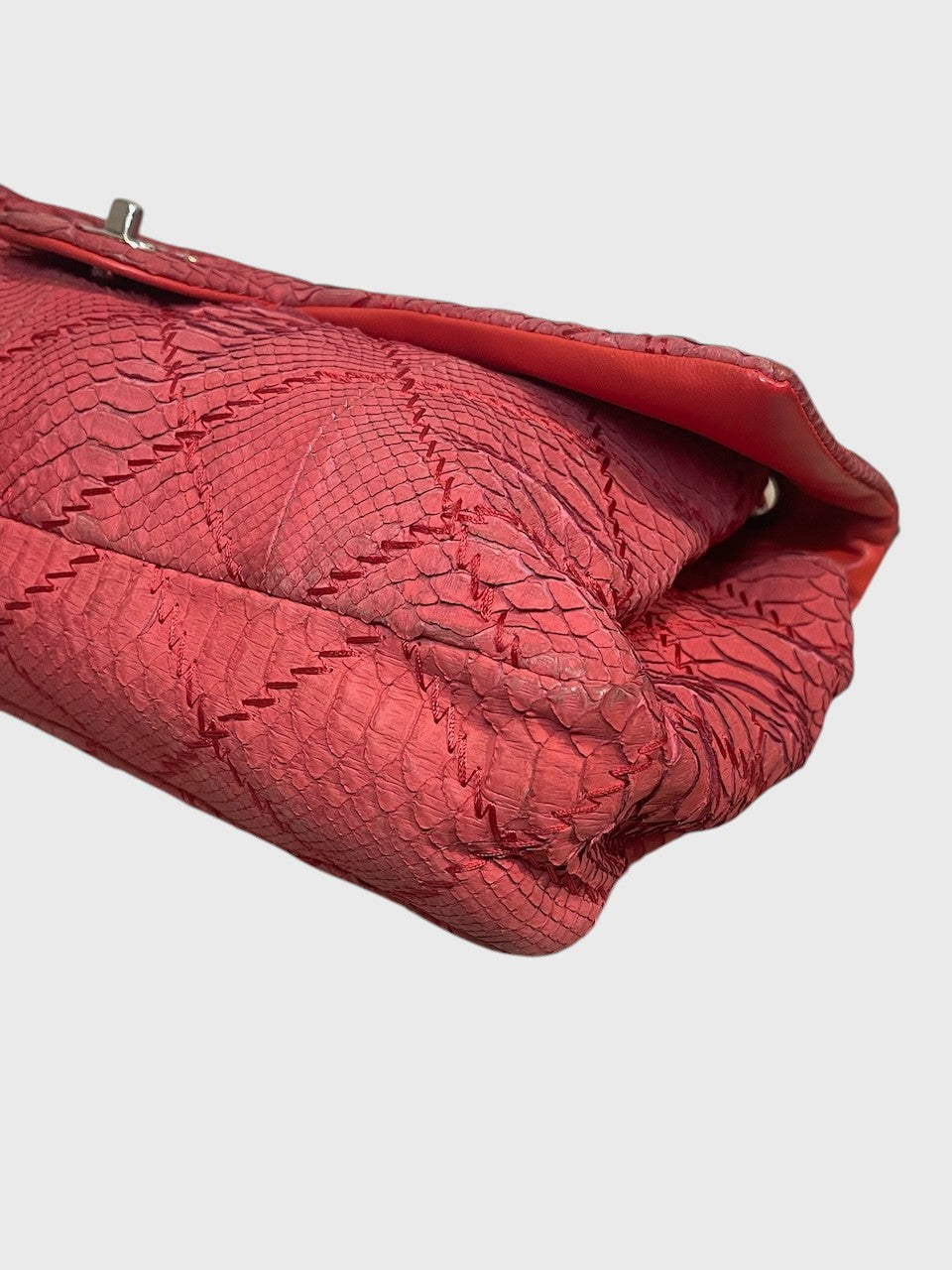 Sac Chanel python rouge