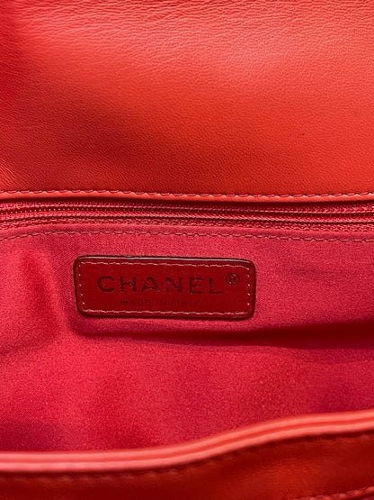 Sac Chanel python rouge
