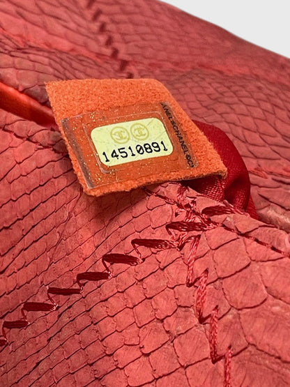 Sac Chanel python rouge