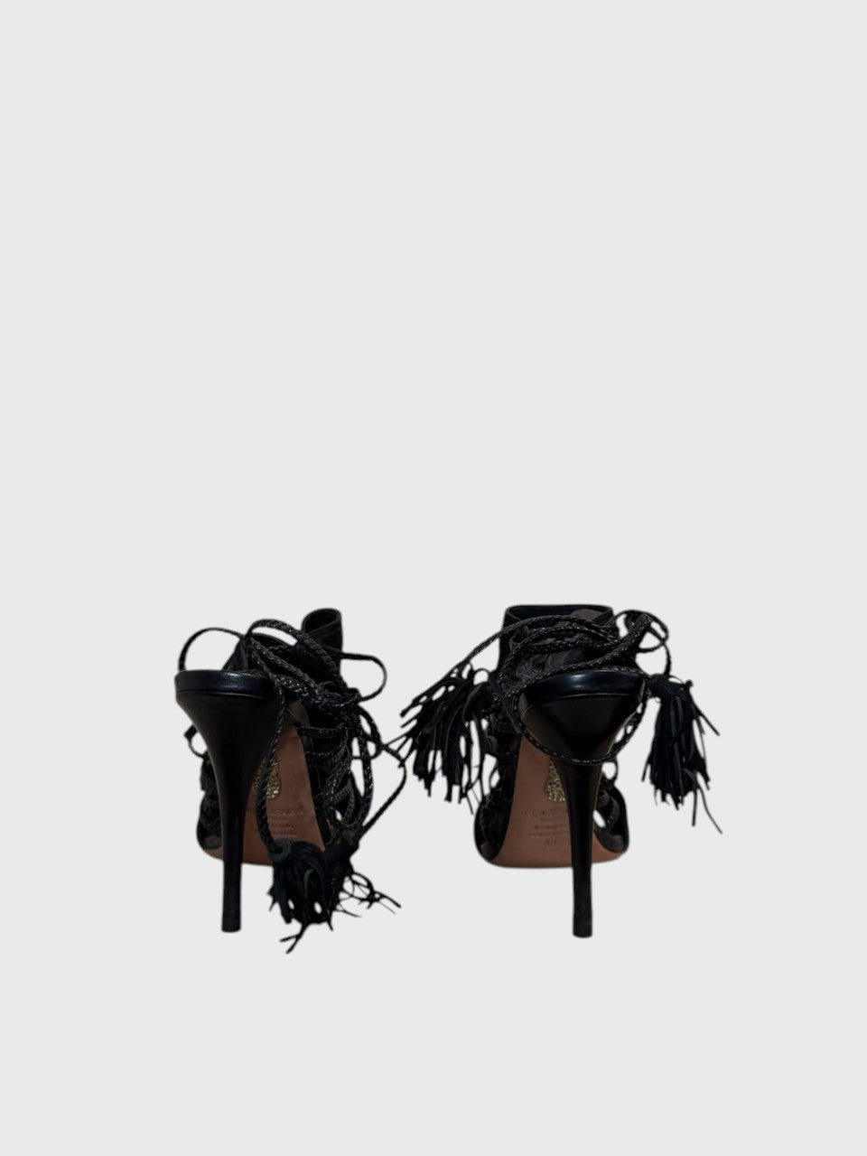 Sandales Aquazzura noires T.38