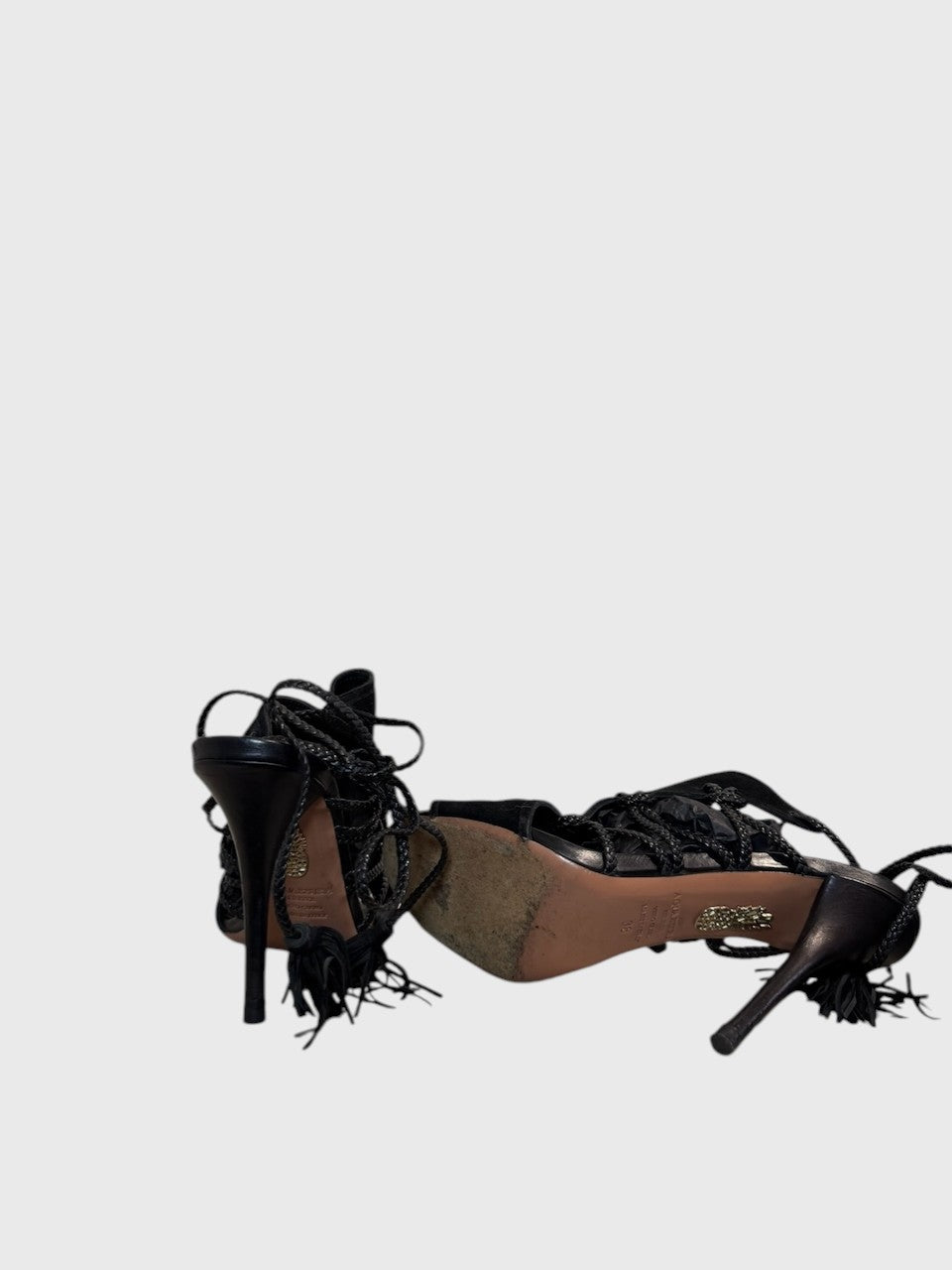 Sandales Aquazzura noires T.38