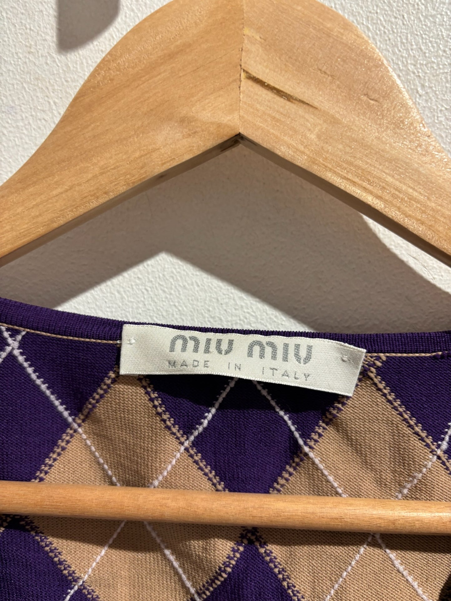 Pull Miu Miu à carreaux T.34