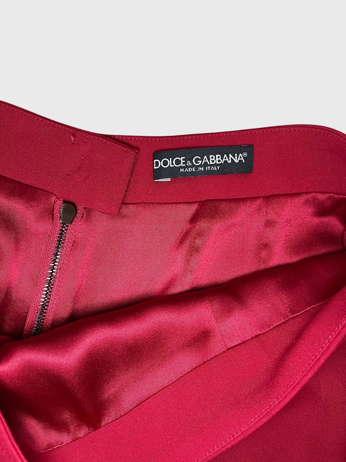 Jupe Dolce & Gabbana rouge T.40