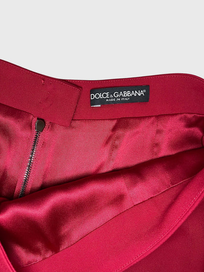Jupe Dolce & Gabbana rouge T.40
