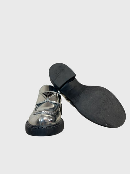 Derbies Prada argents T.35,5