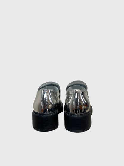 Derbies Prada argents T.35,5