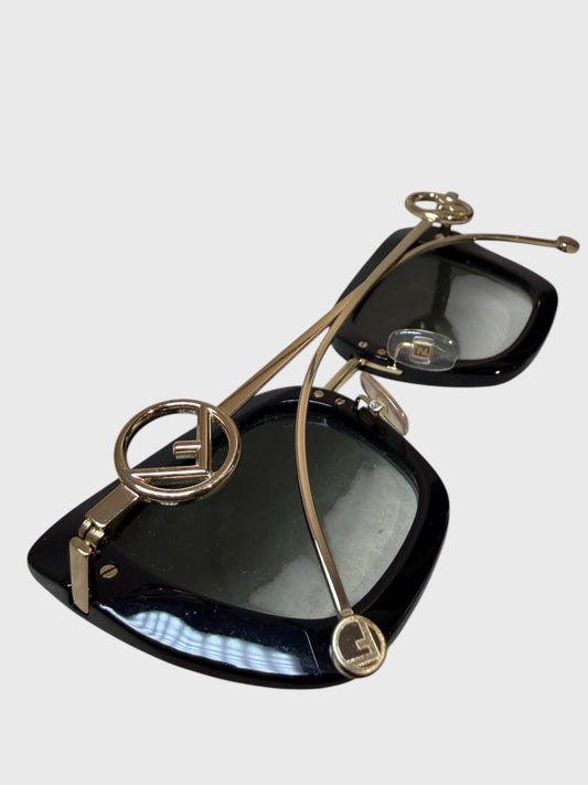 Lunettes de soleil Fendi noires