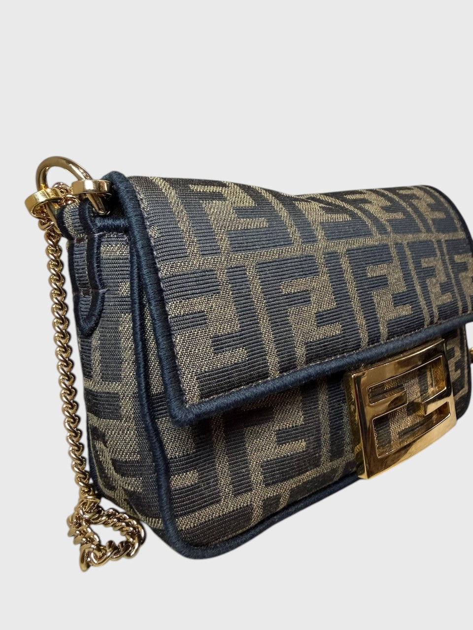 Sac Fendi Baguette FF marron
