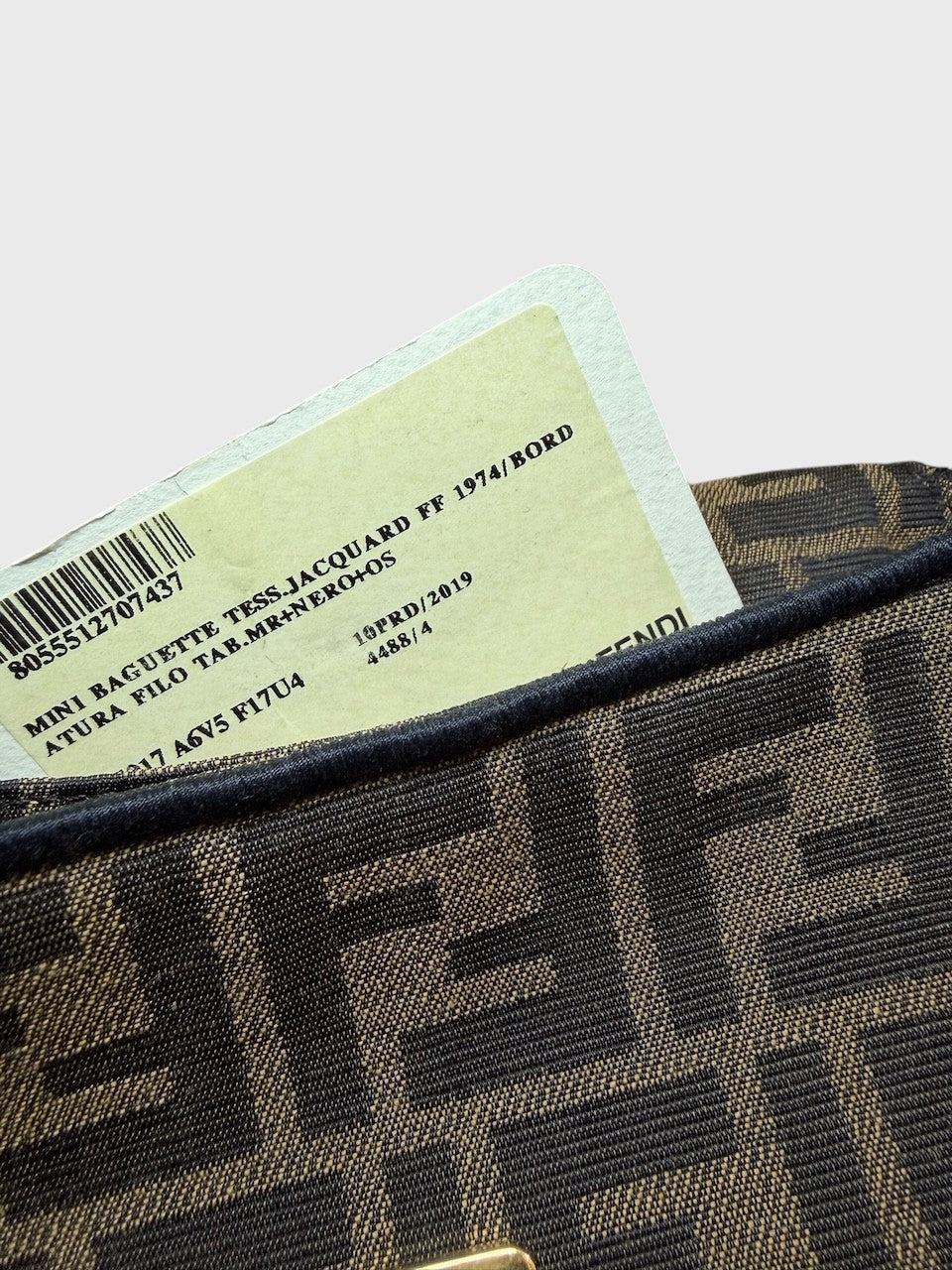 Sac Fendi Baguette FF marron