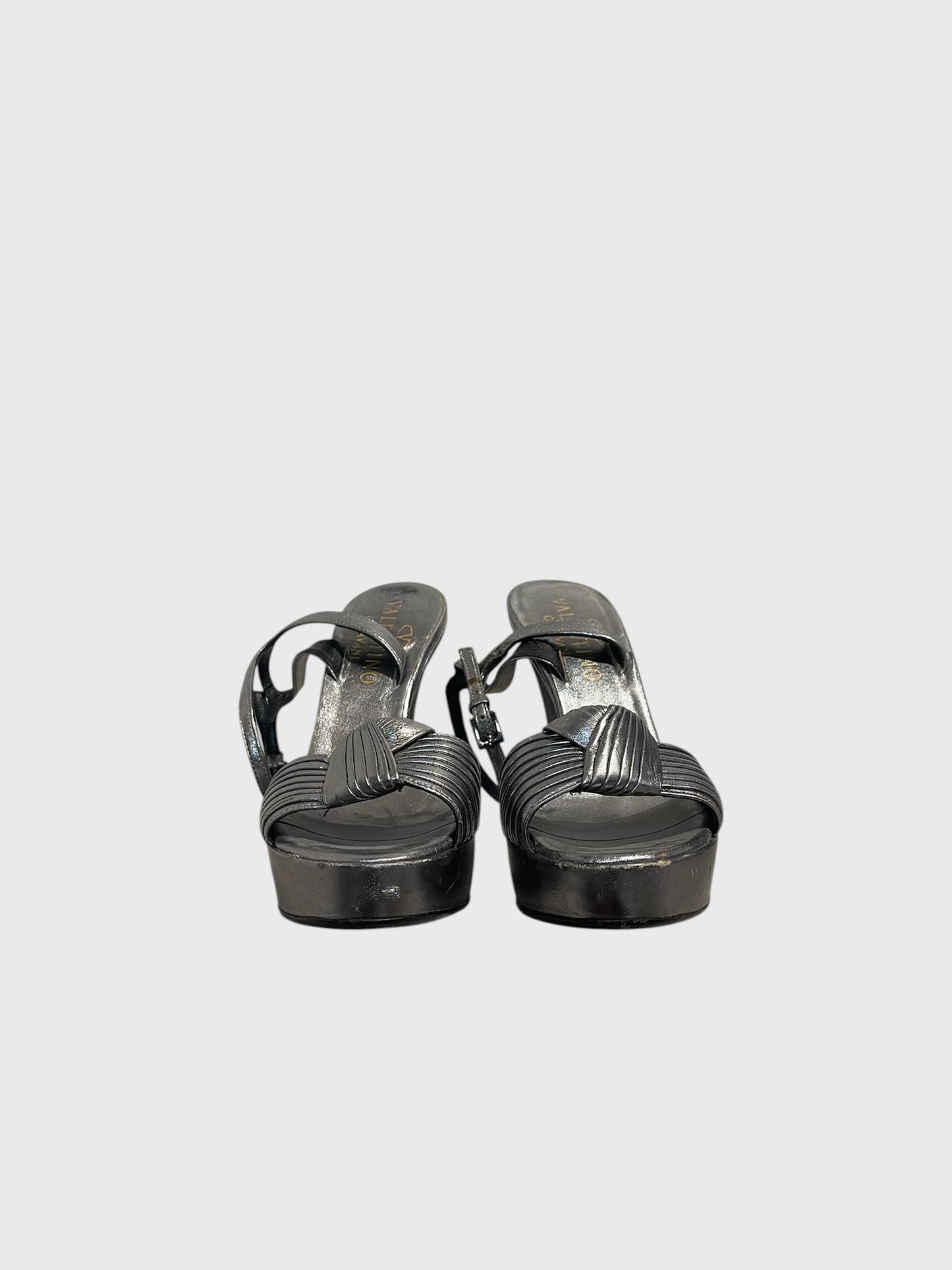 Sandales Valentino argentées T.37