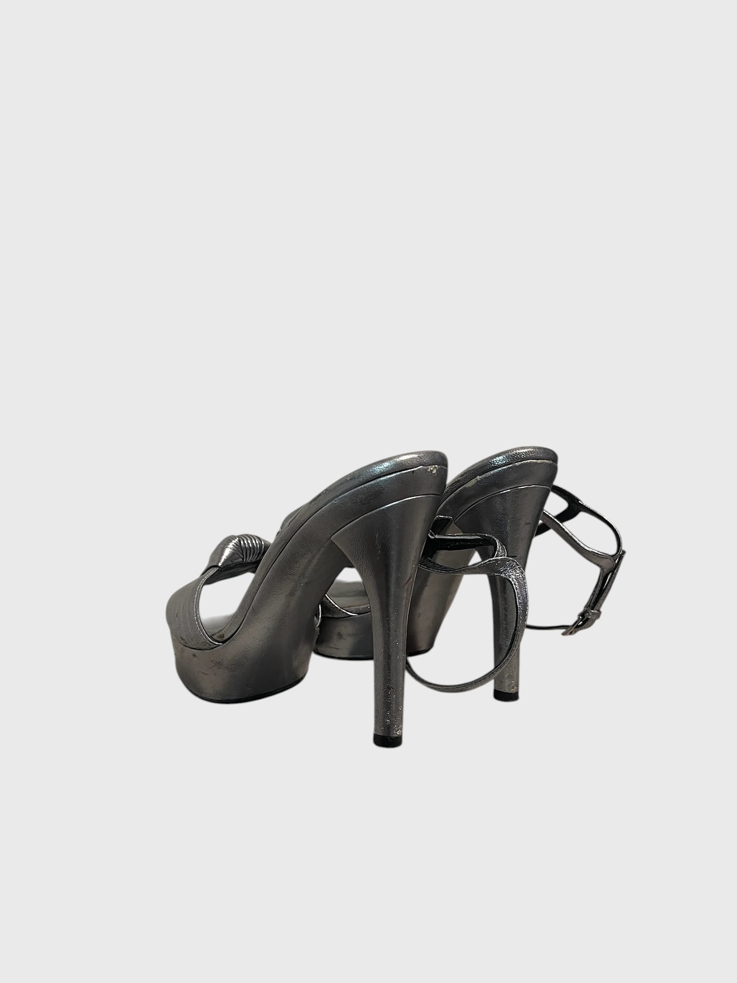 Sandales Valentino argentées T.37