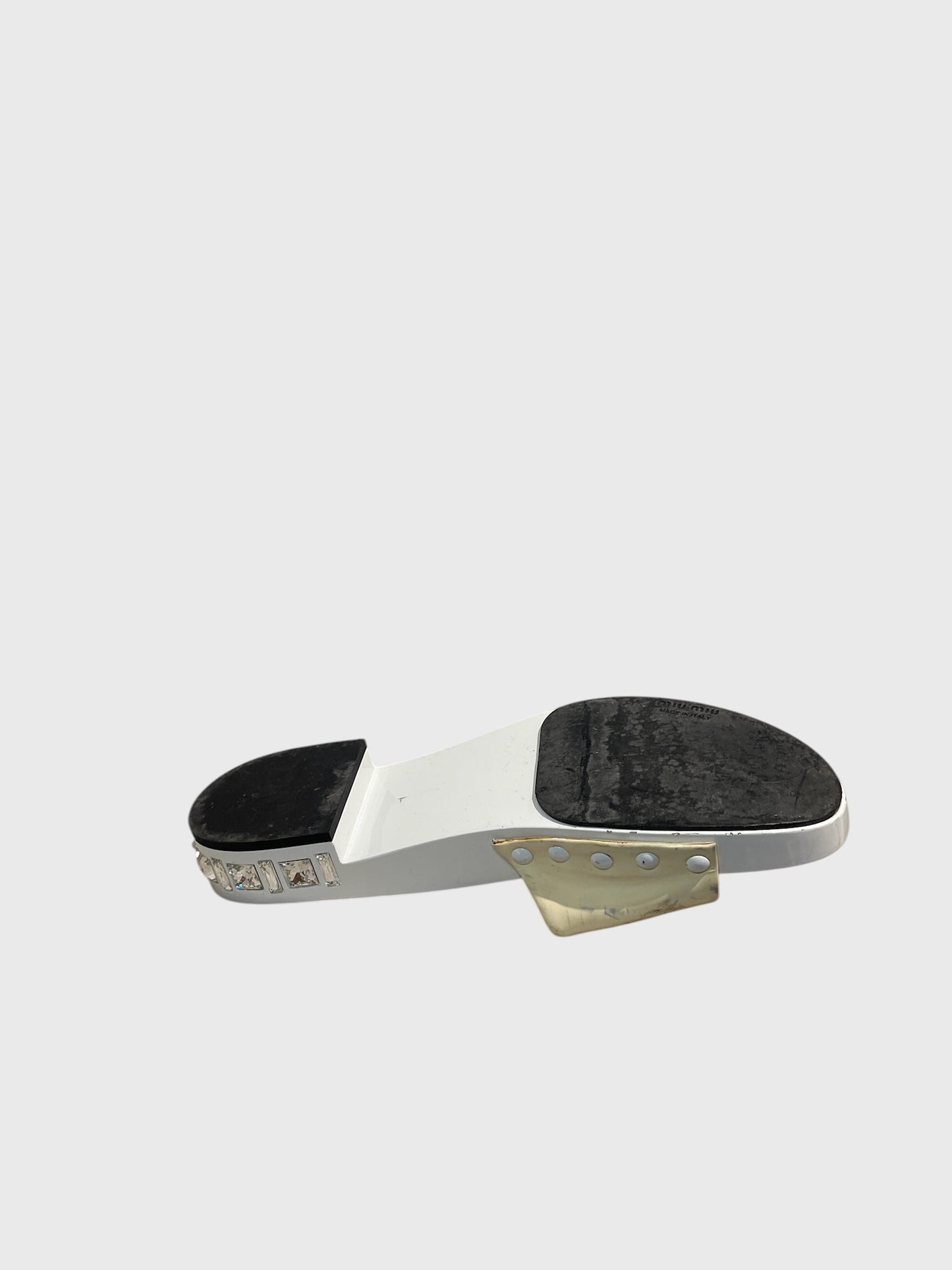Sandales Miu Miu blanches T.37