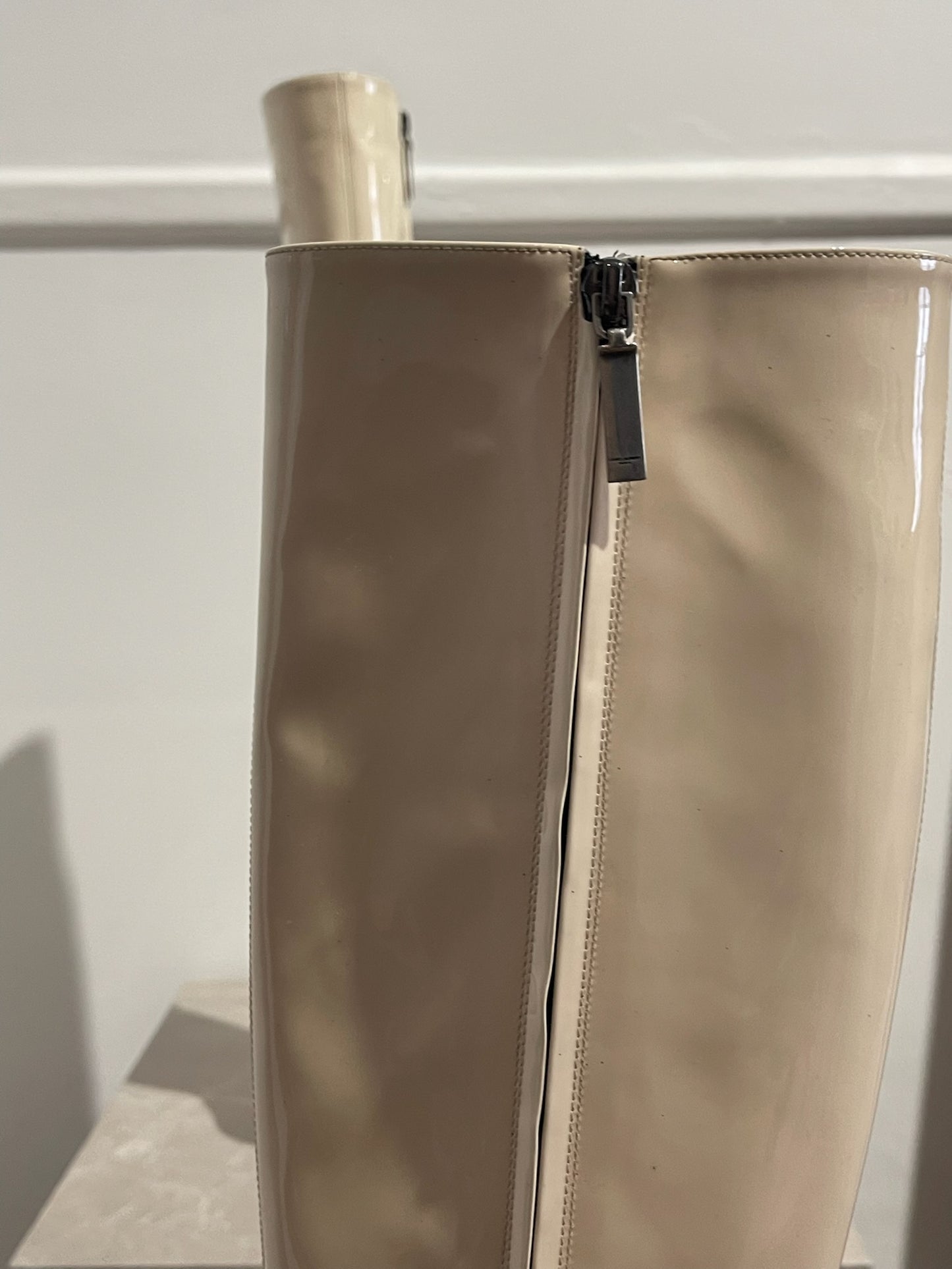 Bottes cuissardes Saint Laurent écru T.40