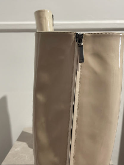 Bottes cuissardes Saint Laurent écru T.40