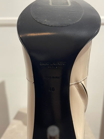 Bottes cuissardes Saint Laurent écru T.40