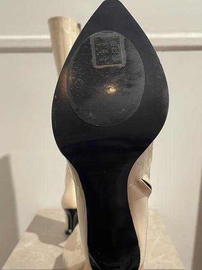 Bottes cuissardes Saint Laurent écru T.40