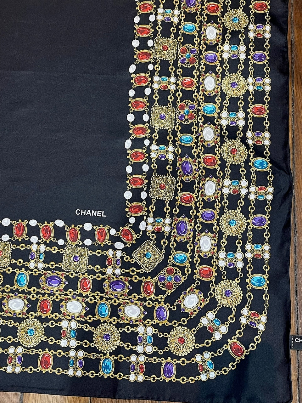 Foulard Chanel noir