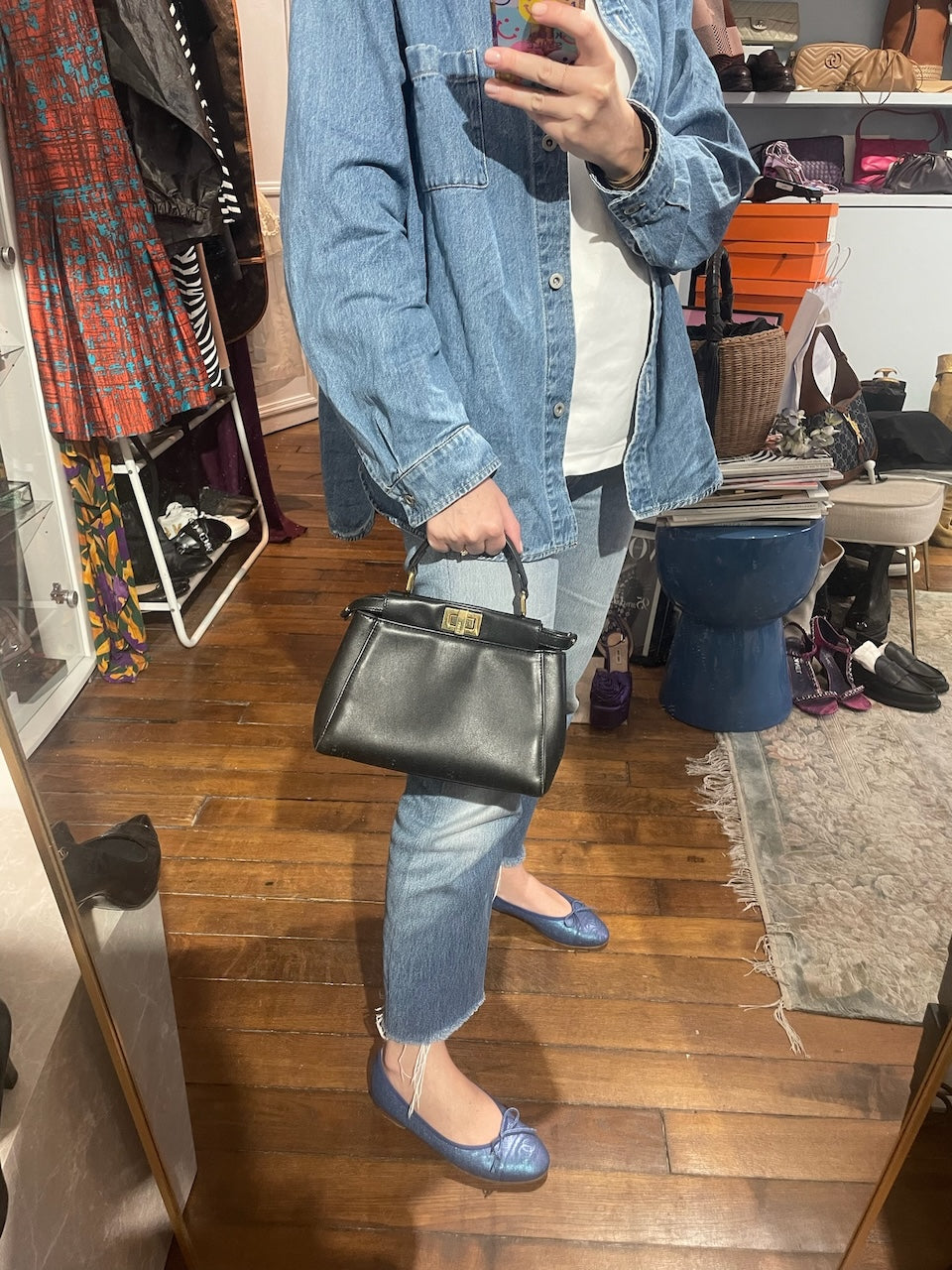 Sac Fendi Peekaboo Mini noir