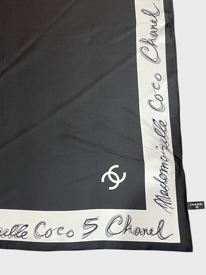 Foulard Chanel Coco 5 noir