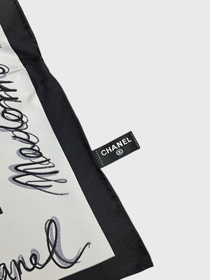 Foulard Chanel Coco 5 noir