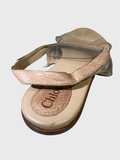 Sandales Chloé beiges T.37,5