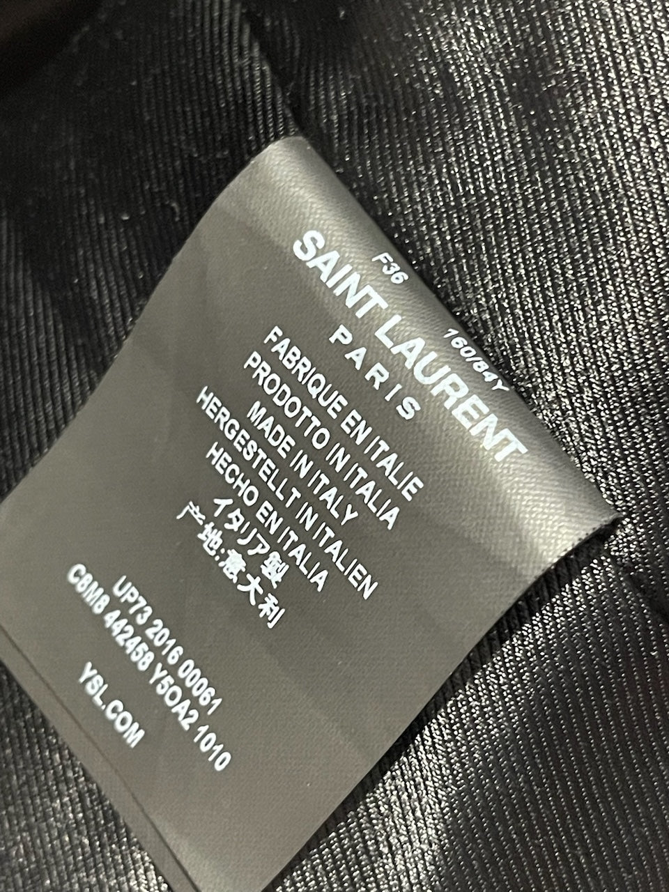 Perfecto Saint Laurent noir T.36