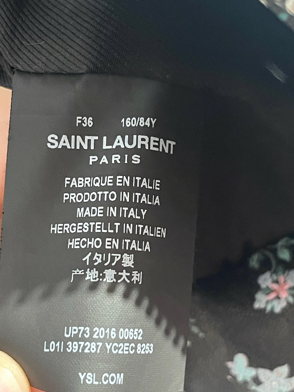 Perfecto Saint Laurent fleurs T.36