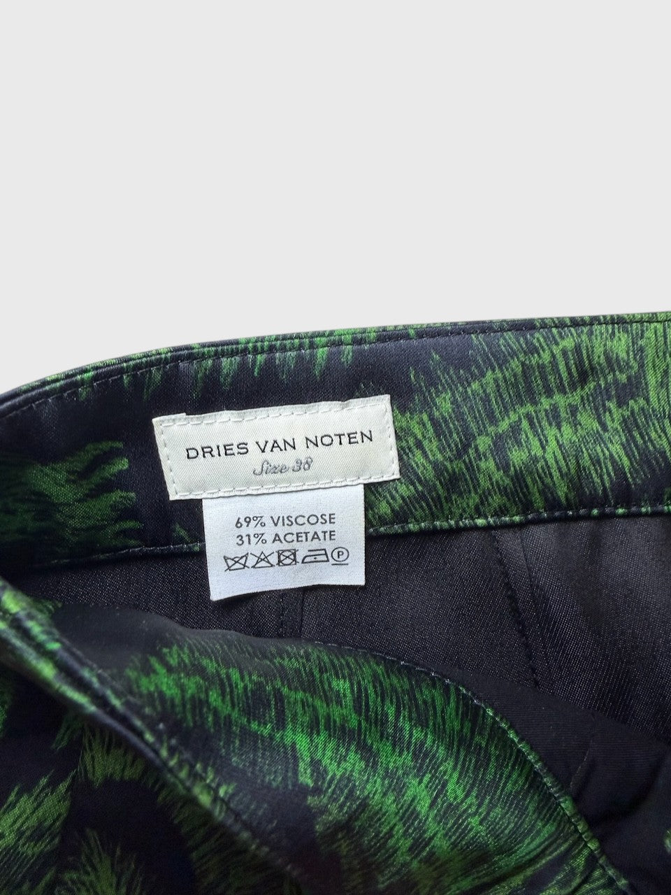 Pantalon Dries Van Noten vert T.38