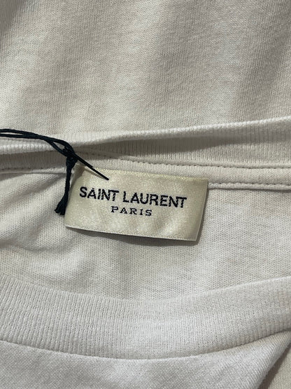 T-shirt Saint Laurent blanc T.L