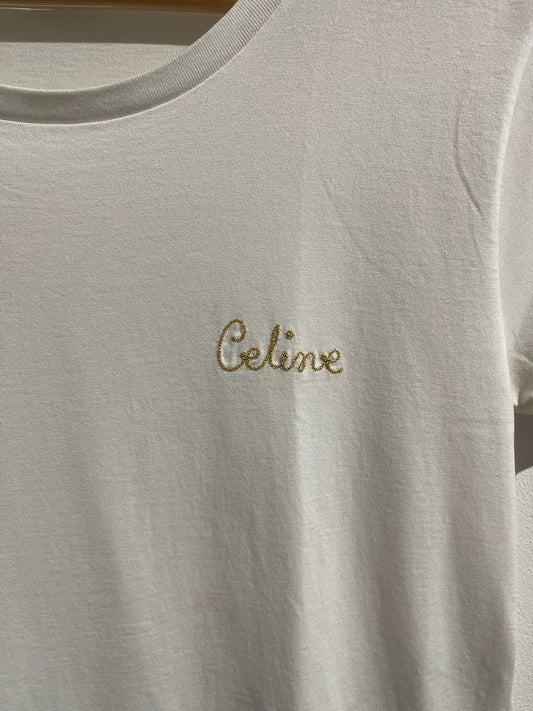 T-shirt Celine blanc T.M