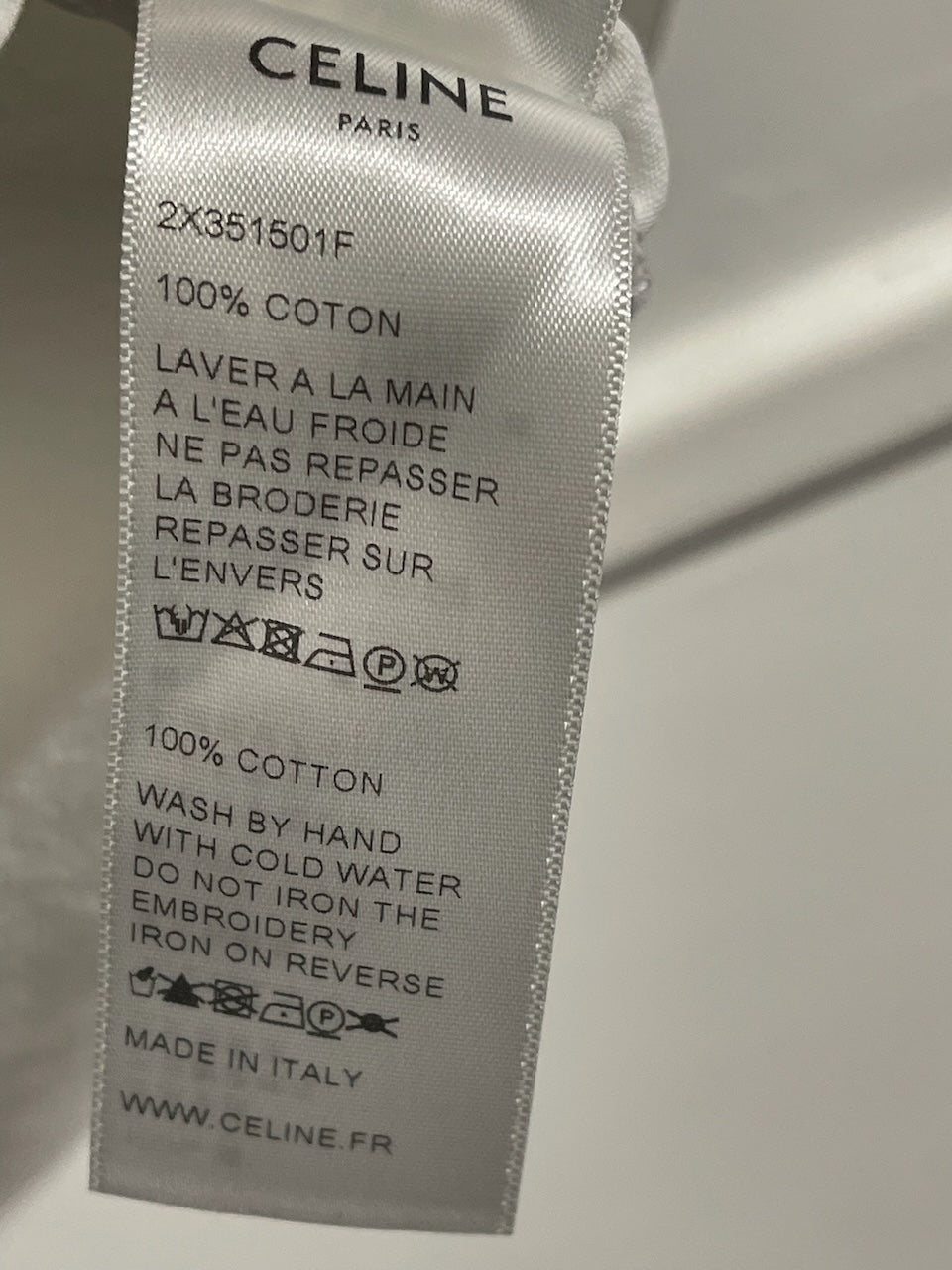 T-shirt Celine blanc T.M
