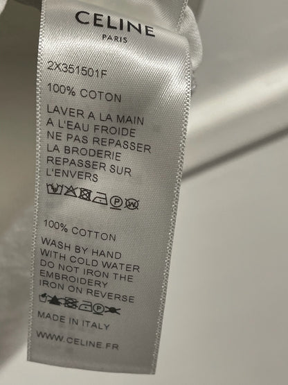 T-shirt Celine blanc T.M