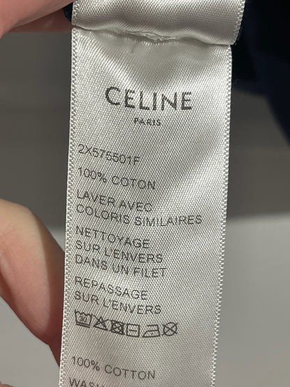 T-shirt Celine bleu marine T.L