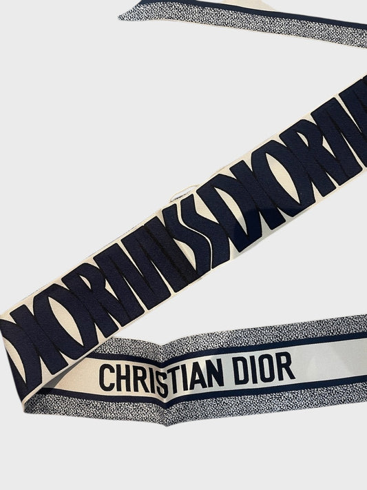Foulard Dior Mitzah Miss Dior bleu marine