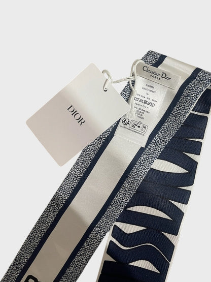 Foulard Dior Mitzah Miss Dior bleu marine