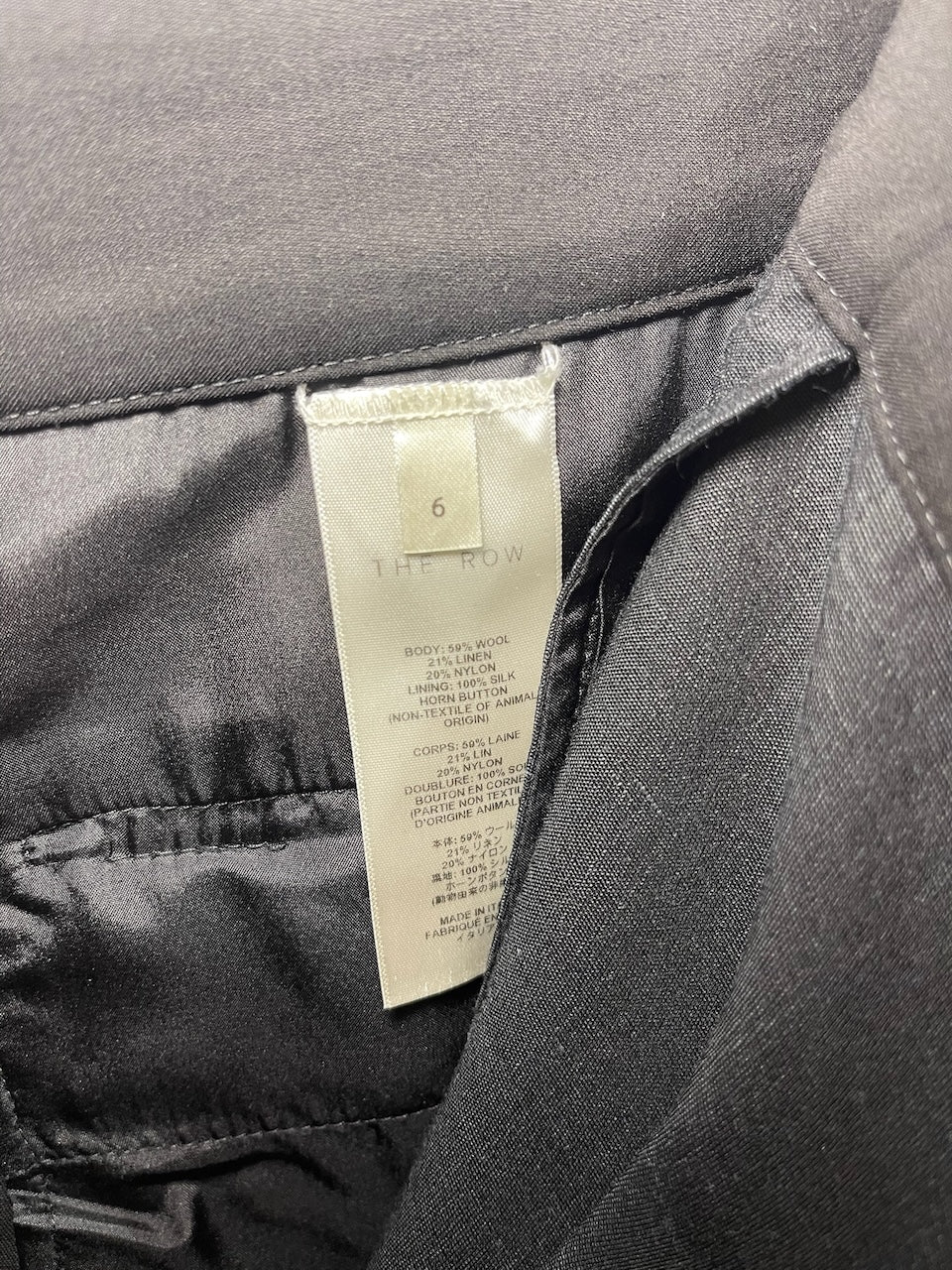 Pantalon The Row noir T.38