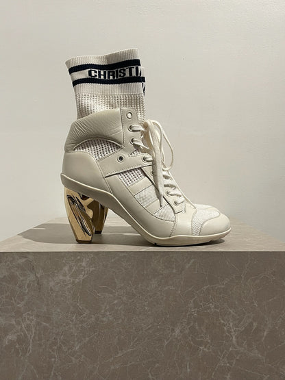 Bottines Dior blanches T.37,5