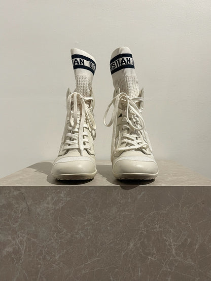 Bottines Dior blanches T.37,5