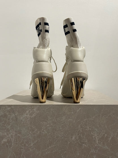 Bottines Dior blanches T.37,5