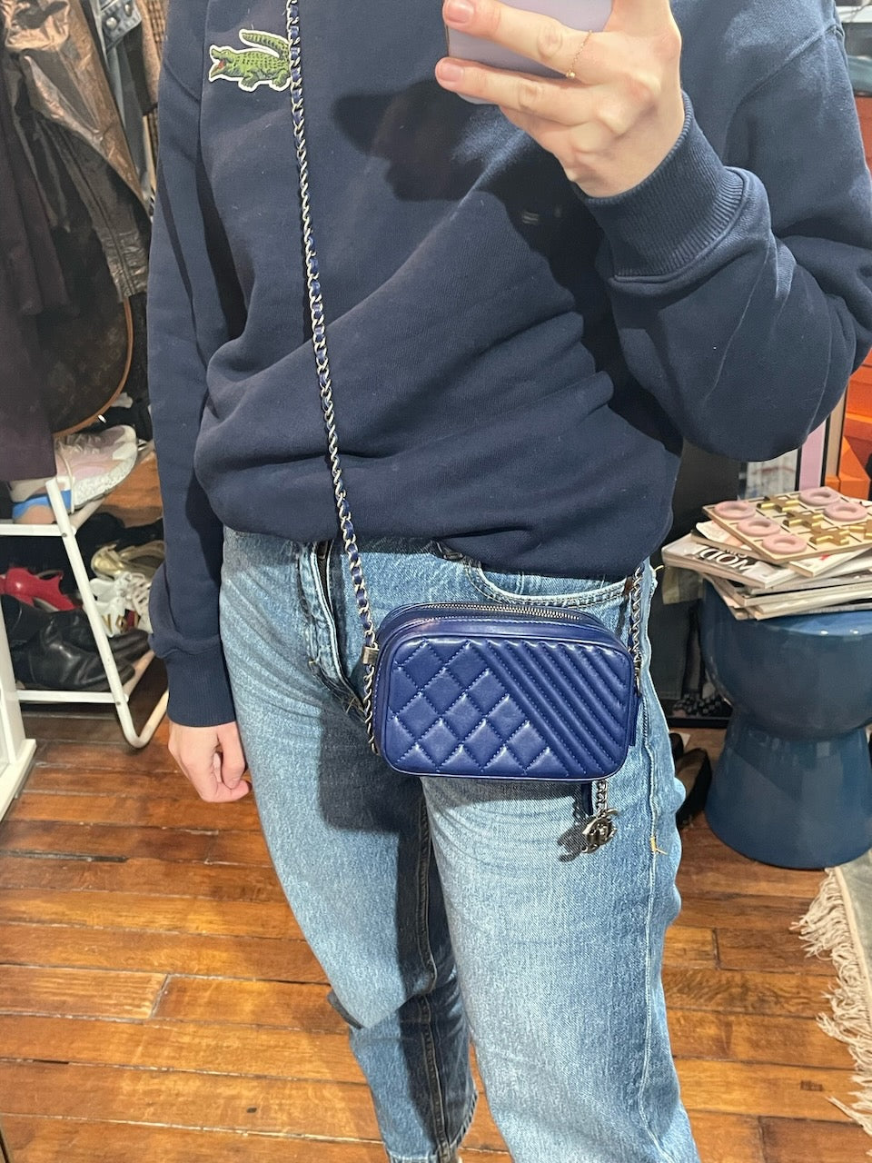 Sac chanel bleu on sale jean