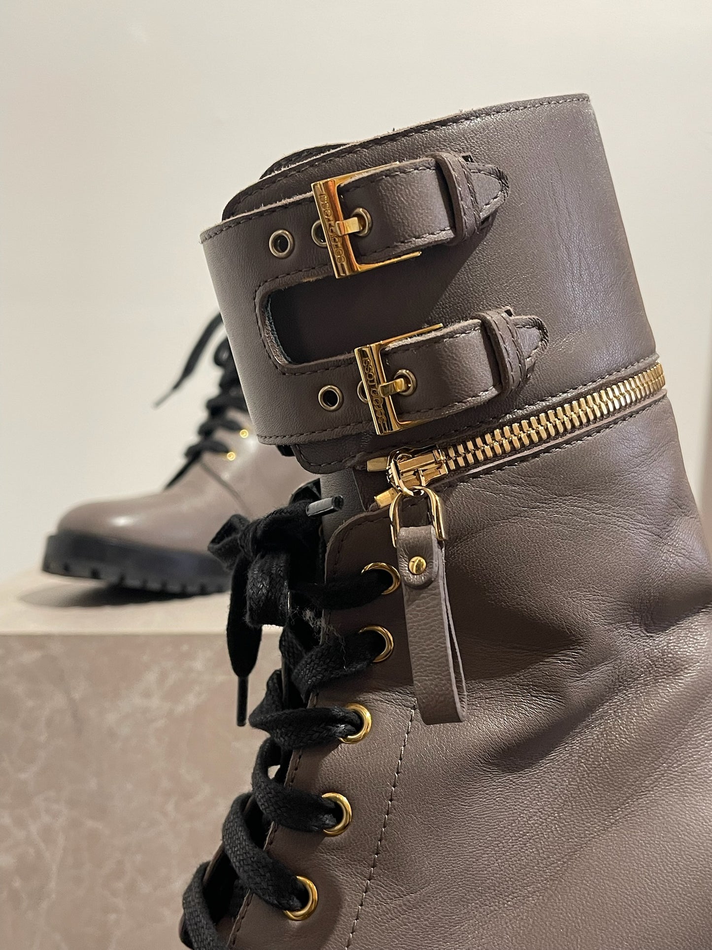 Bottines Sergio Rossi grises T.37,5