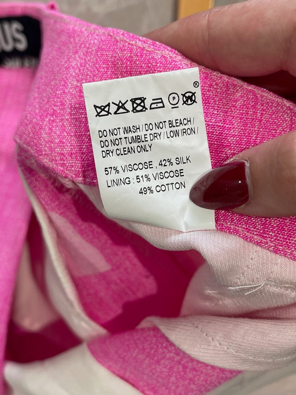 Bermuda Jacquemus rose T.34