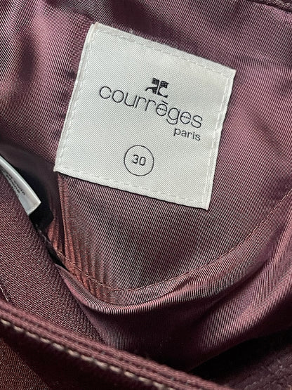 Pantalon Courrèges bordeaux T.40