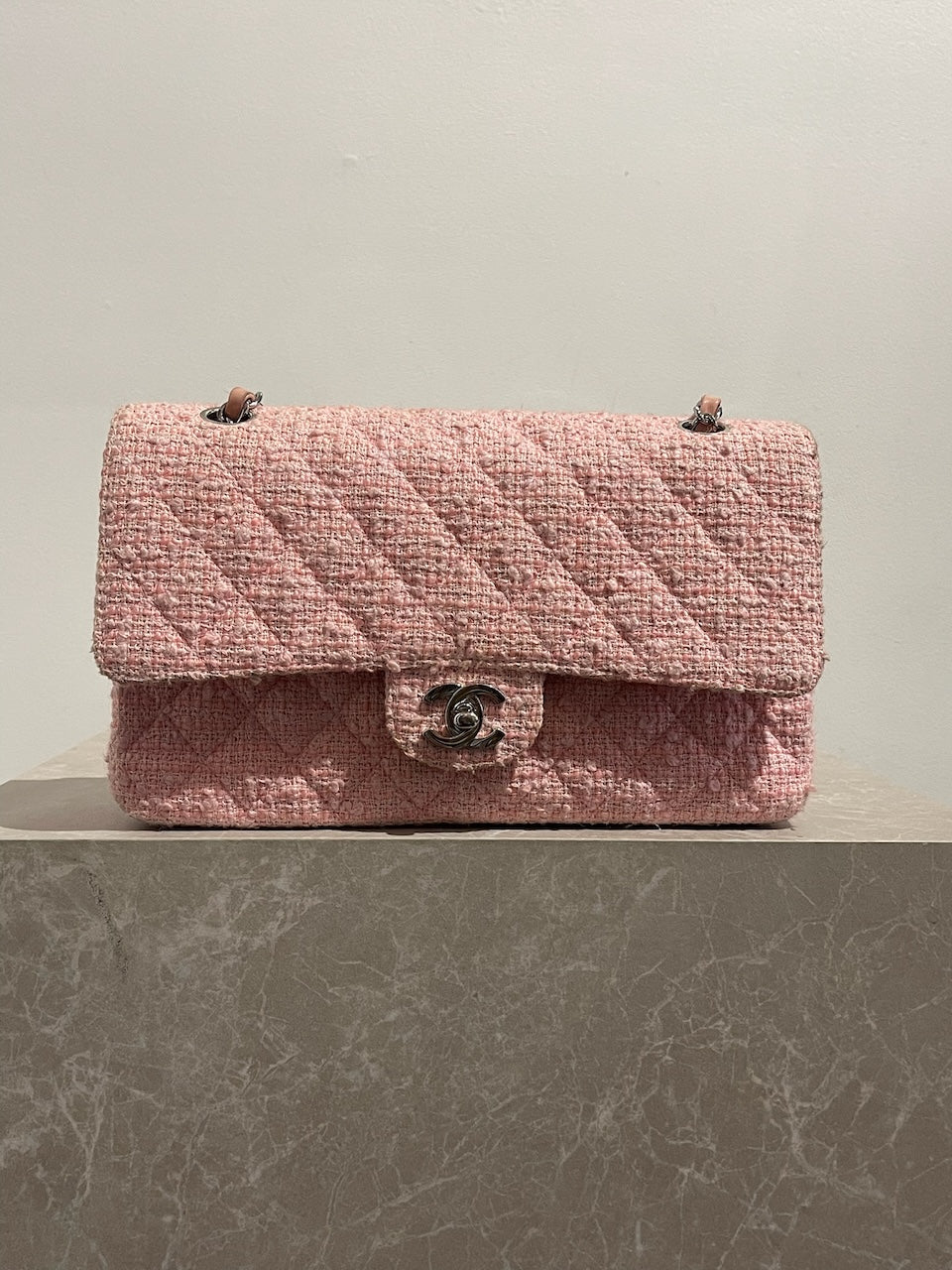 Sac Chanel Timeless tweed rose