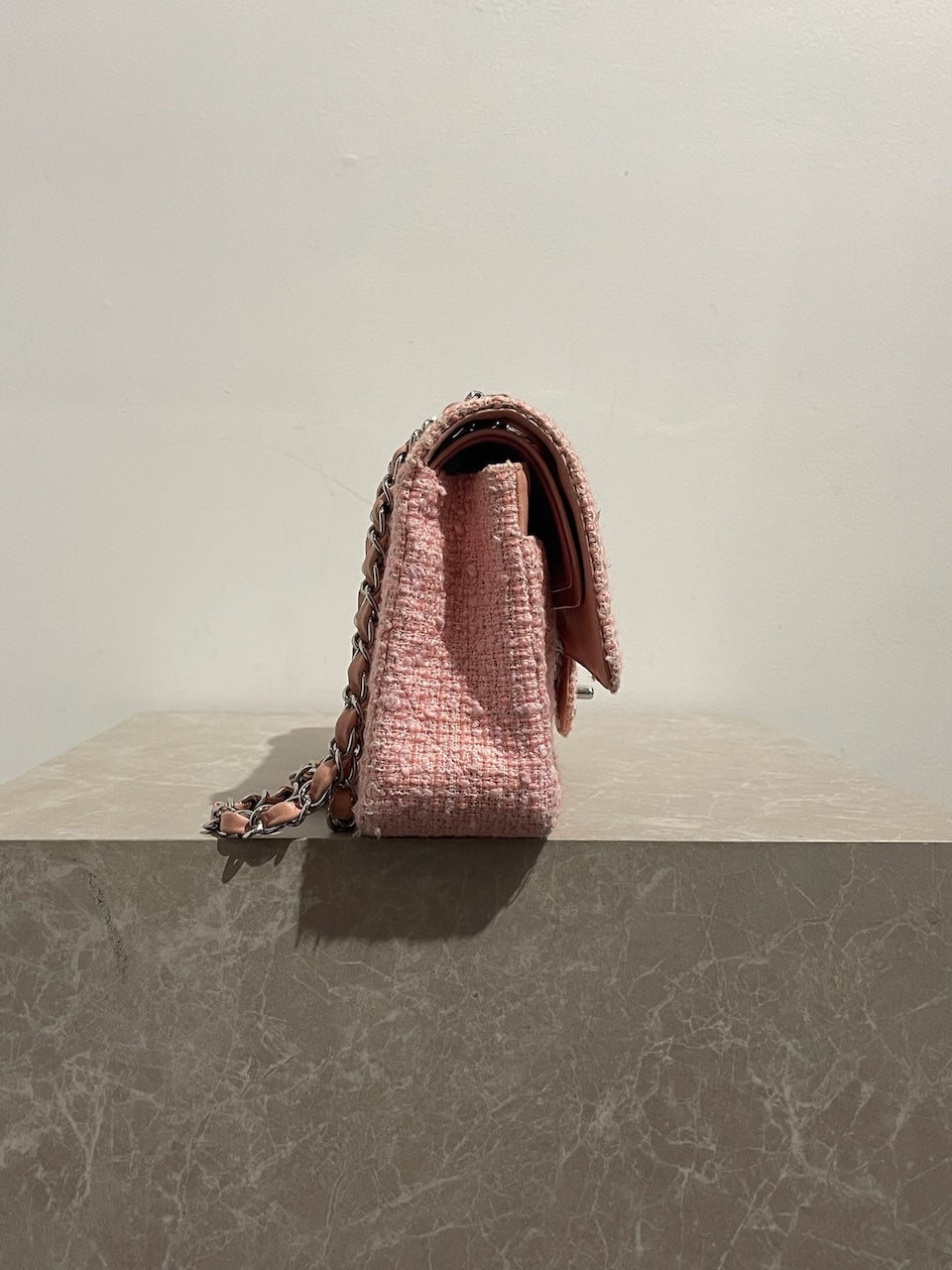 Sac Chanel Timeless tweed rose